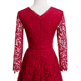 Plus Size Crochet Lace Evening Dress