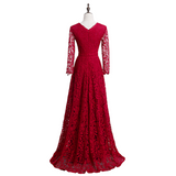 Plus Size Crochet Lace Evening Dress