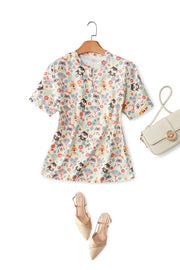 Plus Size Cute Japanese Dog Print Top