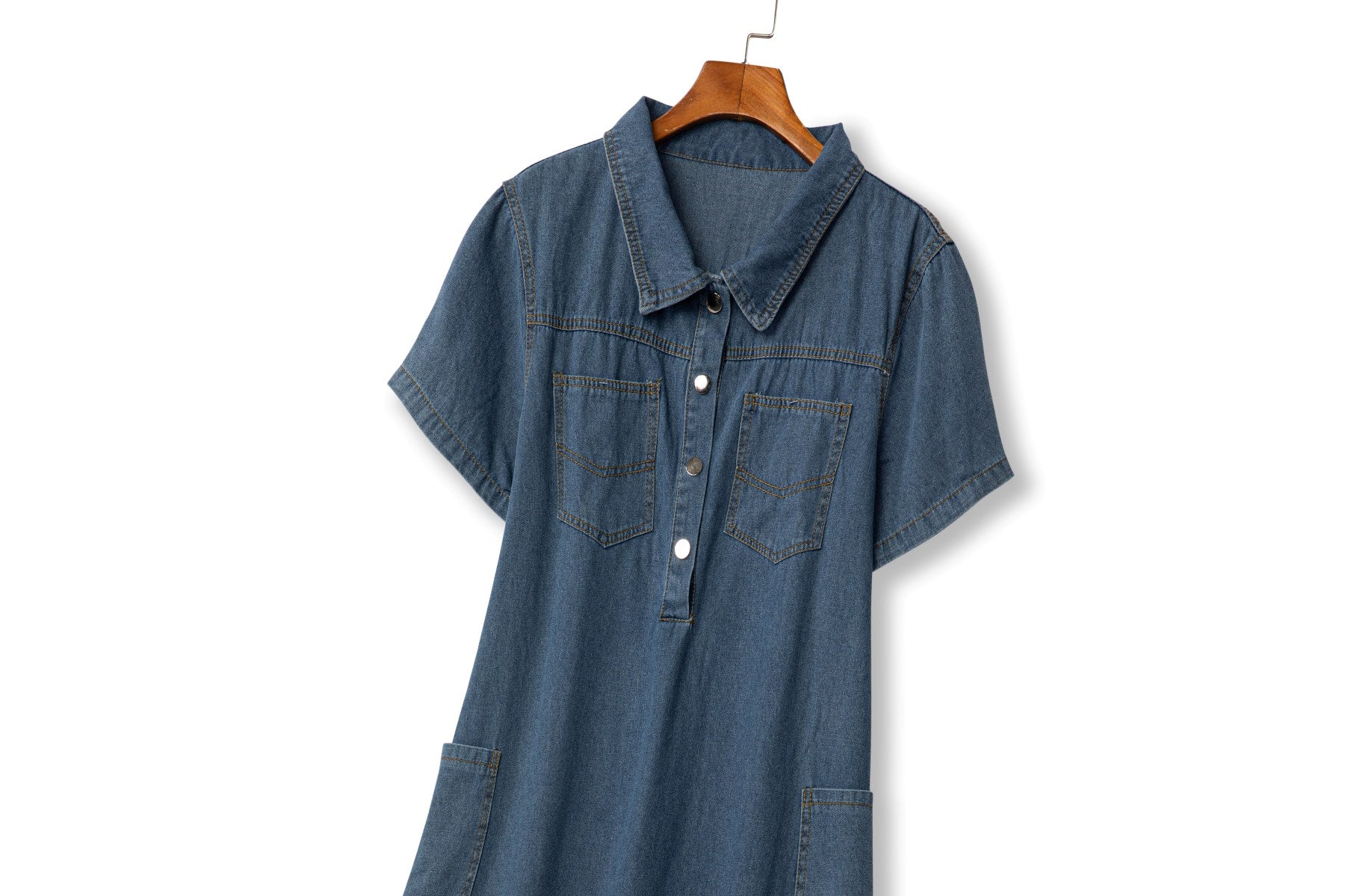 Plus Size Denim Shirt Dress– Hello Curve