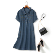 Plus Size Denim Shirt Dress