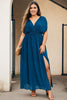 Genevieve Plus Size Empire Waist Maxi Dress