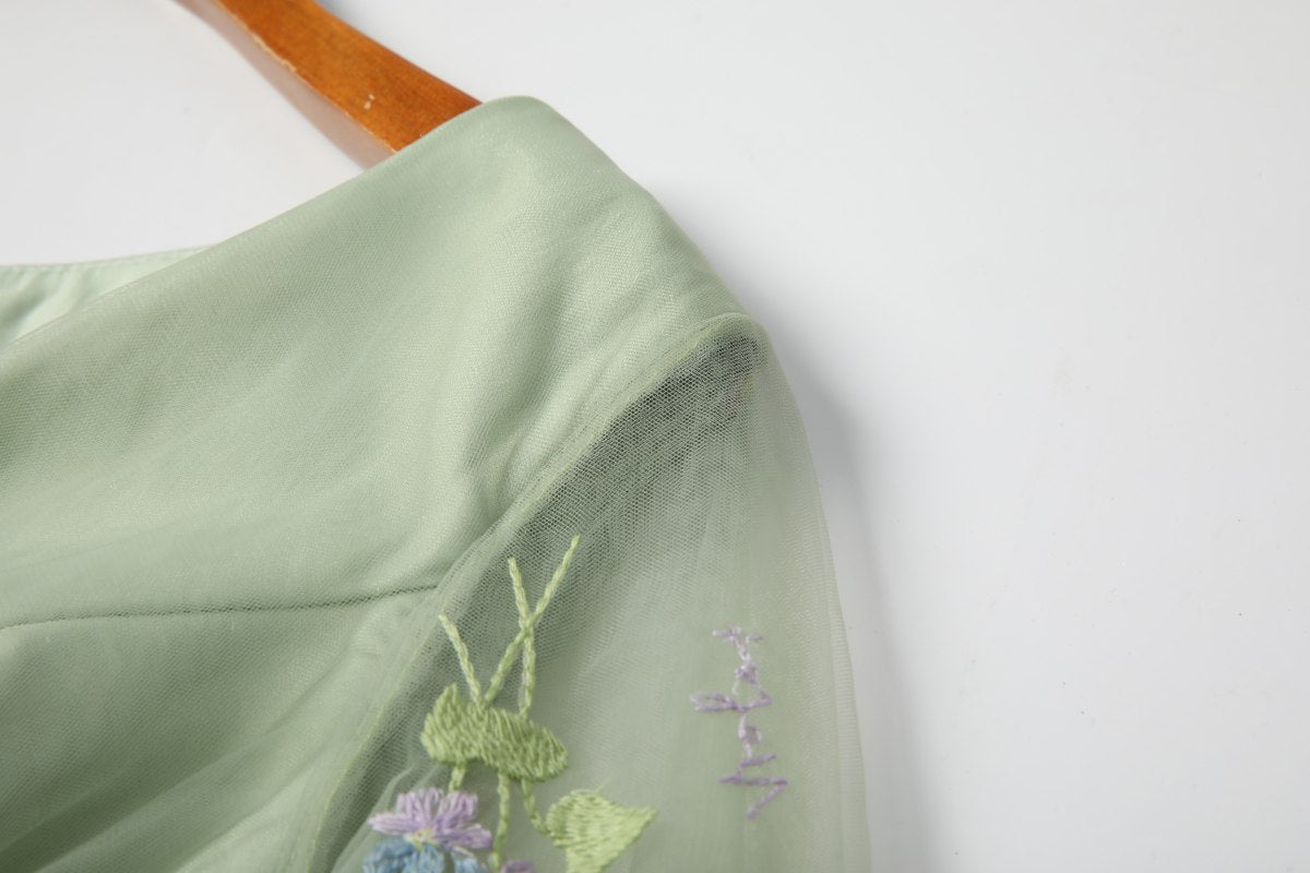 Embroidered Dress-Bust 32