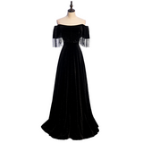 Plus Size Frill Off Shoulder Evening Dress