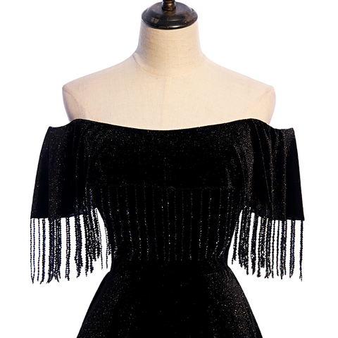 Plus Size Frill Off Shoulder Evening Dress