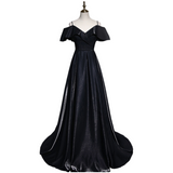 Plus Size Frills Off Shoulder Evening Dress