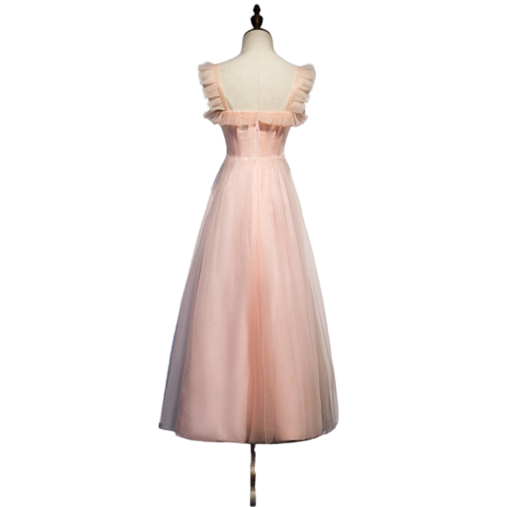 Sleeveless One Shoulder Tulle Pleated Dress Periwinkle Plus Size