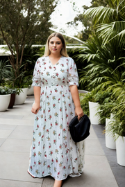 Plus Size Garden Floral Dress
