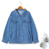 Plus Size Gems Denim Jacket