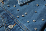 Plus Size Gems Denim Jacket