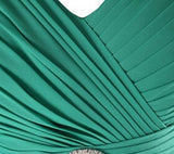 Plus Size Grecian Evening Dress - Close Up