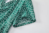 Dixie Plus Size Green Ditsy Floral Dress