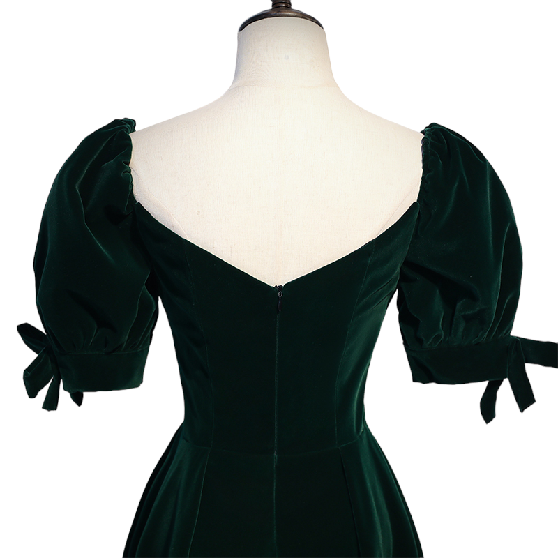 Plus Size Green Puff Sleeve Vintage Evening Dress Hello Curve Plus Size Green Puff Sleeve Vintage Evening Dress Hello Curve