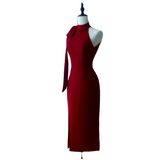 Plus Size High Neck Pencil Dress