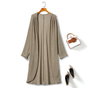 Plus Size Knit Long Cardigan