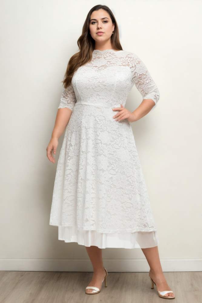 Plus Size Lace Clothing Plus Size Short Sleeve Tiered Lace Midi Dress David's Bridal Plus Size Lace Clothing Plus Size Short Sleeve Tiered Lace Midi Dress David's Bridal