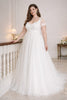 Celeste Plus Size Wedding Dress – Lace Bodice A-Line Tulle Gown
