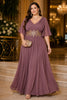 Evangeline Mauve Grecian Evening Gown