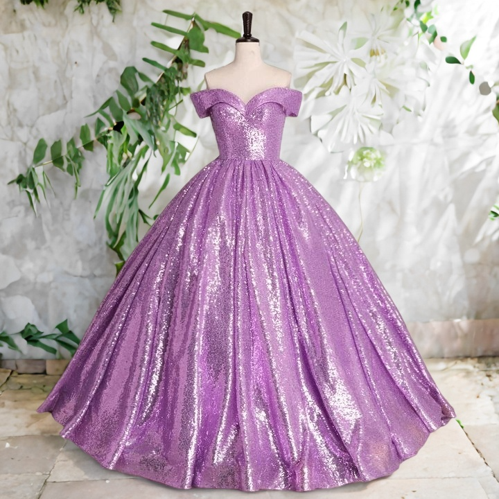 Floor-length Off Shoulder Chiffon Gown Gold Plus Size