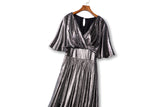 Nyra Plus Size Silver Evening Dress