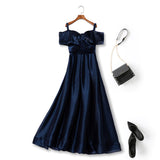 Plus Size Navy Blue Evening Dress