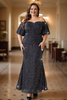 Ayva Plus Size Navy Mermaid Gown