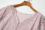 Love Plus Size Nude Pink Lace Dress