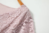 Love Plus Size Nude Pink Lace Dress