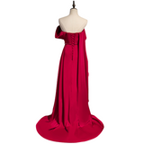 Plus Size Off Shoulder Satin Gown