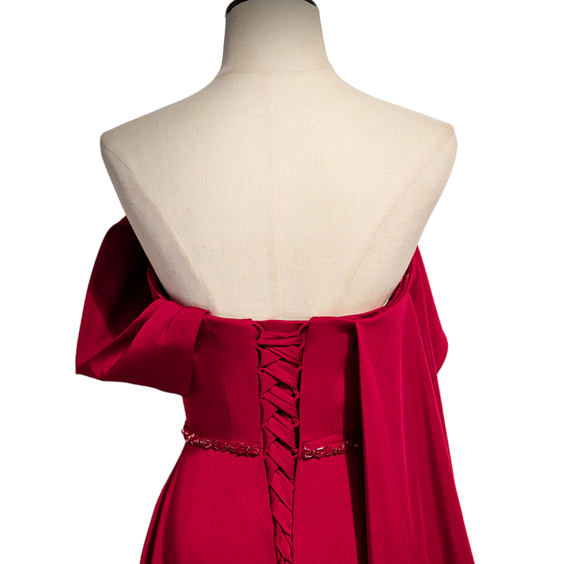 Plus Size Off Shoulder Satin Gown– Hello Curve