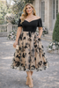 Celeste Plus Size Off-Shoulder Tulle Midi Dress