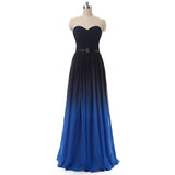 plus size ombre gown - blue