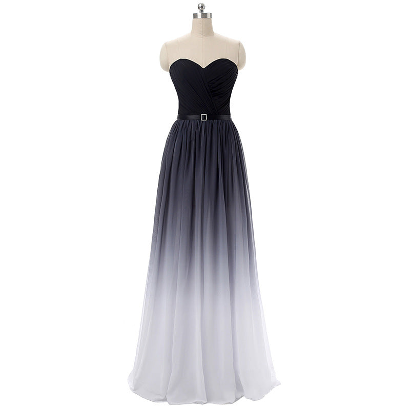 plus size ombre gown - white