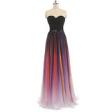 plus size ombre gown - rainbow