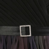 plus size ombre gown belt detail