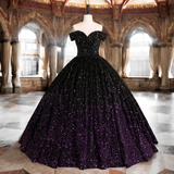 Plus Size Ombre Gown - Blue to Purple Ombre