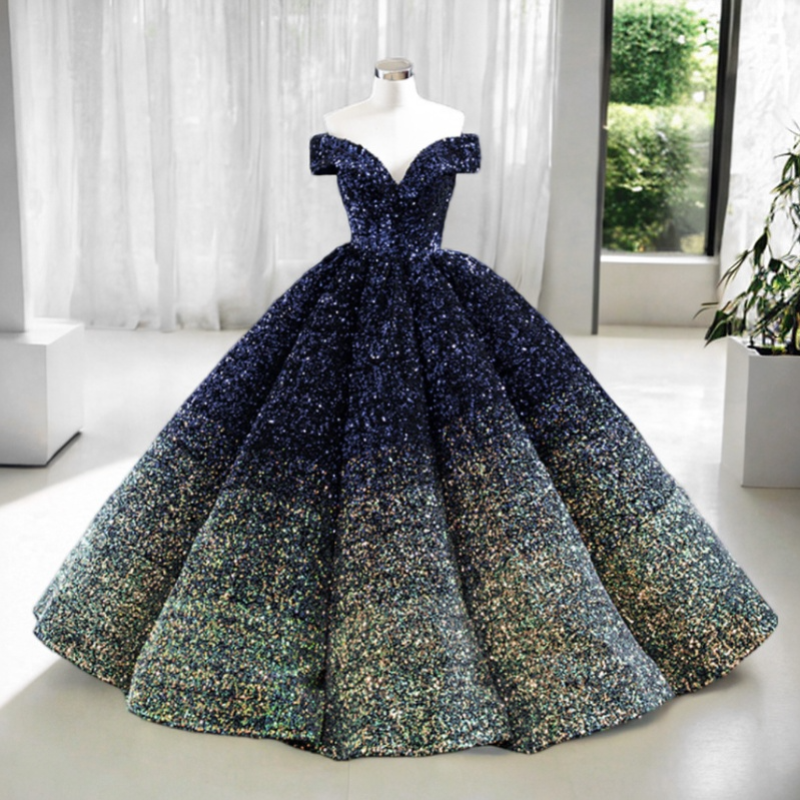 Plus size blue ombre dress online