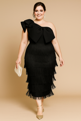 Plus Size One Shoulder Flapper Party Dress