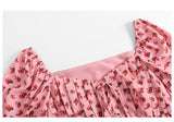 Camille Plus Size Pink Floral Midi Dress