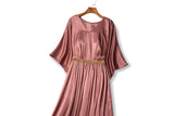 Isabela Plus Size Pink Grecian Maxi Dress