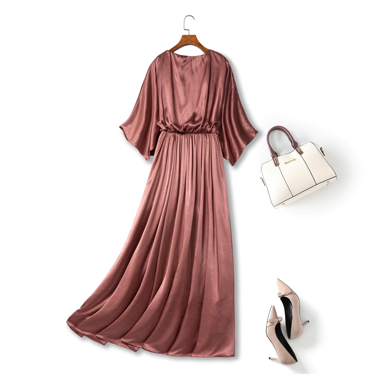 plus size pink maxi dress