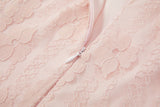 Amaya Plus Size Pink Lace Qipao