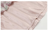 Plus Size Pink Pleats Floral Skirt