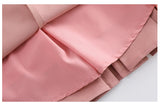 Plus Size Pink Pleats Mini Skirt