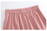 Plus Size Pink Pleats Mini Skirt