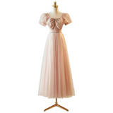 Plus Size Pink Ribbon Tulle Dress