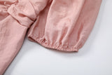 Plus Size Pink Rose Corsage Vintage Top