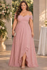 Noémie Plus Size Pink Off Shoulder Wedding Guest Maxi Dress