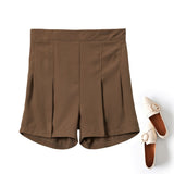 Plus Size Pleat Highwaist Shorts