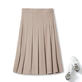 Plus Size Pleated Midi Skirt